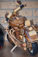 Load image into Gallery viewer, Fathers Day Gift Motorbike wooden 52 cm sculpture model hand made replica 1/5th scale Cruiser motorbike.
