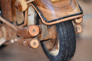 Fathers Day Gift Motorbike wooden 52 cm sculpture model hand made replica 1/5th scale Cruiser motorbike.