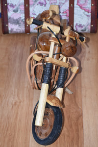 Fathers Day Gift Motorbike wooden 52 cm sculpture model hand made replica 1/5th scale Cruiser motorbike.