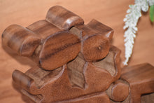 Load image into Gallery viewer, Wooden carved Friend words decoration 29 cm long.
