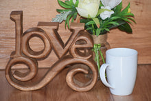 Load image into Gallery viewer, Wooden carved LOVE words decoration 33 cm long
