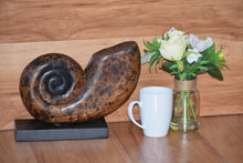 Load image into Gallery viewer, Mothers Day gift Decorative hand carved wooden shell on stand
