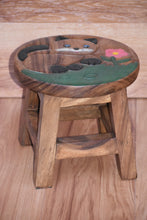 Load image into Gallery viewer, Children&#39;s Wooden Stool CAT Themed Chair Toddlers Step sitting Stool
