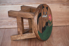 Load image into Gallery viewer, Children&#39;s Wooden Stool CAT Themed Chair Toddlers Step sitting Stool
