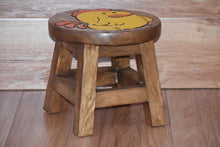 Load image into Gallery viewer, Children&#39;s Wooden Stool Chicken Themed Chair Toddlers Step sitting Stool.
