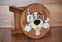 Load image into Gallery viewer, Kids furniture Wooden Stool Puppy Dog Chair Toddlers Step Sitting
