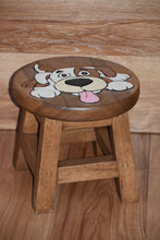 Load image into Gallery viewer, Kids furniture Wooden Stool Puppy Dog Chair Toddlers Step Sitting
