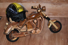 Load image into Gallery viewer, Fathers Day Gift Motorbike wooden 52 cm sculpture model hand made replica 1/5th scale Cruiser motorbike.
