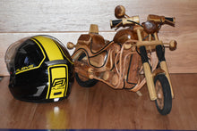 Load image into Gallery viewer, Fathers Day Gift Motorbike wooden 52 cm sculpture model hand made replica 1/5th scale Cruiser motorbike.
