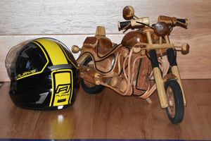 Fathers Day Gift Motorbike wooden 52 cm sculpture model hand made replica 1/5th scale Cruiser motorbike.