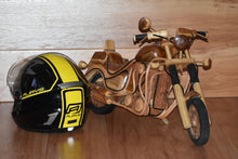 Load image into Gallery viewer, Fathers Day Gift Motorbike wooden 52 cm sculpture model hand made replica 1/5th scale Cruiser motorbike.
