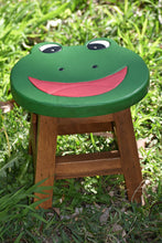 Load image into Gallery viewer, Children&#39;s Wooden Stool FROG Themed Chair Toddlers Step sitting Stool
