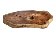 Load image into Gallery viewer, Large exquisite Saur Wood Round Coffee Table, large circumference 118 cm x 112 cm x 9 cm one of kind 100% unique designed  by nature
