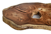 Load image into Gallery viewer, Large exquisite Saur Wood Round Coffee Table, large circumference 118 cm x 112 cm x 9 cm one of kind 100% unique designed  by nature
