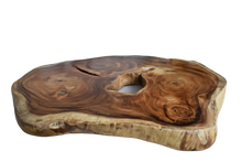 Load image into Gallery viewer, Large exquisite Saur Wood Round Coffee Table, large circumference 118 cm x 112 cm x 9 cm one of kind 100% unique designed  by nature
