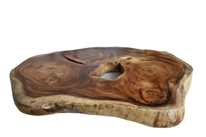 Large exquisite Saur Wood Round Coffee Table, large circumference 118 cm x 112 cm x 9 cm one of kind 100% unique designed  by nature