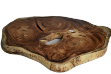 Load image into Gallery viewer, Large exquisite Saur Wood Round Coffee Table, large circumference 118 cm x 112 cm x 9 cm one of kind 100% unique designed  by nature
