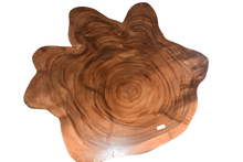 Load image into Gallery viewer, Large exquisite Saur Wood Round Coffee Table, large circumference 118 cm x 112 cm x 9 cm one of kind 100% unique designed  by nature
