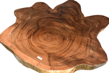 Load image into Gallery viewer, Large exquisite Saur Wood Round Coffee Table, large circumference 118 cm x 112 cm x 9 cm one of kind 100% unique designed  by nature
