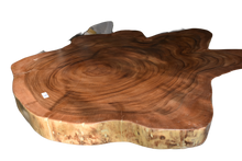 Load image into Gallery viewer, Large exquisite Saur Wood Round Coffee Table, large circumference 118 cm x 112 cm x 9 cm one of kind 100% unique designed  by nature
