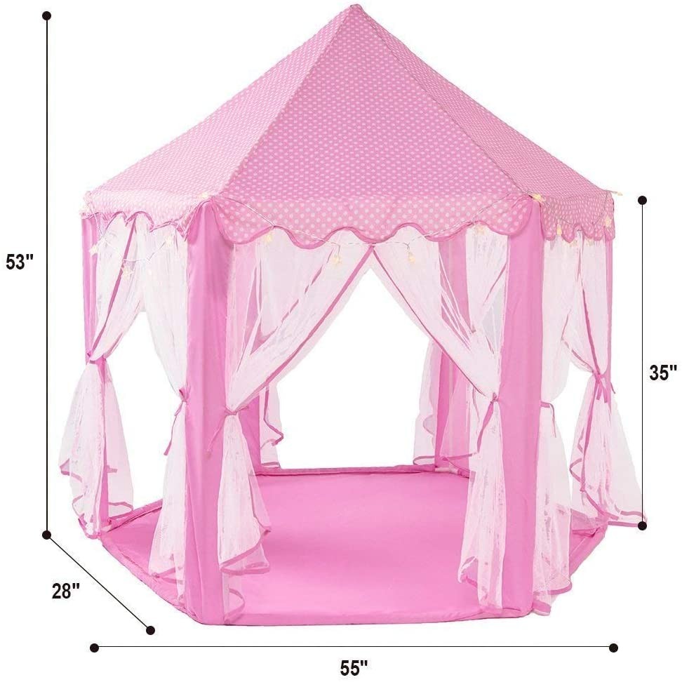 Children's pop up Tent Fairy Princess Castle Playhouse Cubby Toy Tent Pop Up-imagination play