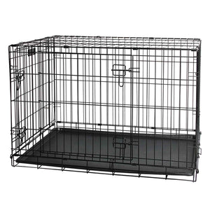 Dog Wire Crate X-Large - Portable Collapsible Travel Kennel - Pet Puppy Cage-1