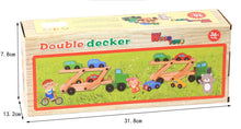 Load image into Gallery viewer, Kids wooden truck toy (Pine) 6 wheels plus movable tray and cars
