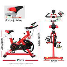 Load image into Gallery viewer, Everfit Exercise Spin Bike Cycling Fitness Commercial Home Workout Gym Equipment Red
