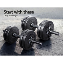 Load image into Gallery viewer, Everfit 45cm Dumbbell Bar Set Pair Weight Home Gym Exercise Fitness
