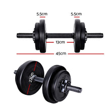 Load image into Gallery viewer, Everfit 17KG Dumbbells Dumbbell Set Weight Plates Home Gym Fitness Exercise
