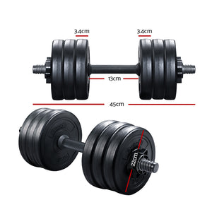 Everfit 32KG Dumbbells Dumbbell Set Weight Plates Home Gym Exercise