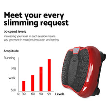 Load image into Gallery viewer, Vibration Machine Plate Platform Body Shaper Home Gym Fitness Maroon
