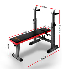 Load image into Gallery viewer, Everfit Multi-Station Weight Bench Press Weights Equipment Fitness Home Gym Red
