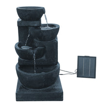 Load image into Gallery viewer, Gardeon 4 Tier Solar Powered Water Fountain with Light - Blue
