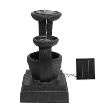 Load image into Gallery viewer, Gardeon 3 Tier Solar Powered Water Fountain with Light - Blue
