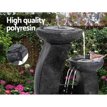 Load image into Gallery viewer, Gardeon 3 Tier Solar Powered Water Fountain with Light - Blue
