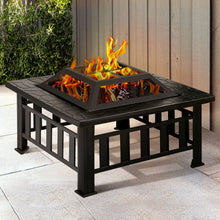 Load image into Gallery viewer, Fire Pit BBQ Table Grill Outdoor Garden Wood Burning Fireplace Stove
