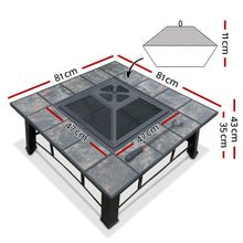 Load image into Gallery viewer, Fire Pit BBQ Grill Smoker Table Outdoor Garden Ice Pits Wood Firepit
