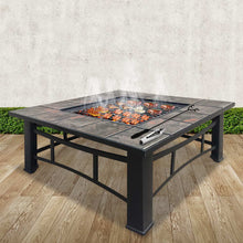 Load image into Gallery viewer, Fire Pit BBQ Grill Smoker Table Outdoor Garden Ice Pits Wood Firepit
