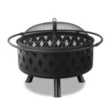 Load image into Gallery viewer, Fire Pit BBQ Charcoal Grill Ring Portable Outdoor Kitchen Fireplace 32&quot;
