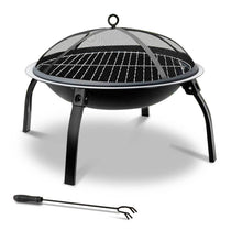 Load image into Gallery viewer, Fire Pit BBQ Charcoal Smoker Portable Outdoor Camping Pits Patio Fireplace 22&quot;
