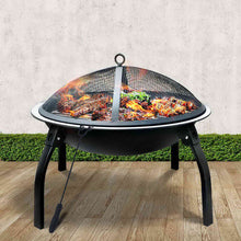 Load image into Gallery viewer, Fire Pit BBQ Charcoal Smoker Portable Outdoor Camping Pits Patio Fireplace 22&quot;
