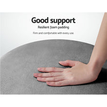 Load image into Gallery viewer, Artiss Round Velvet Ottoman Foot Stool Foot Rest Pouffe Padded Seat Footstool
