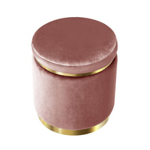 Load image into Gallery viewer, Artiss Round Velvet Foot Stool Ottoman Foot Rest Pouffe Padded Seat Pouf Pink
