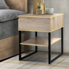 Load image into Gallery viewer, Artiss Chest Style Metal Bedside Table
