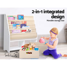 Load image into Gallery viewer, Keezi 4 tier Kids Bookshelf Wooden Bookcase Children Toy Organiser Display Rack
