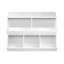 Load image into Gallery viewer, Keezi Kids Toy Box Stackable Bookshelf Storage Organiser Bookcase Shelf
