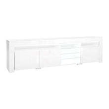 Load image into Gallery viewer, Artiss TV Cabinet Entertainment Unit Stand RGB LED Gloss 3 Doors 180cm White
