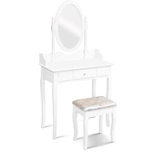 Load image into Gallery viewer, Dressing Table Stool Mirror Jewellery Cabinet Tables Drawer White Box Organizer
