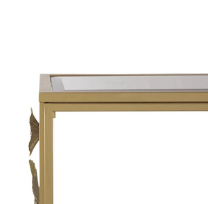 FLORET MIRRORED METAL CONSOLE TABLE